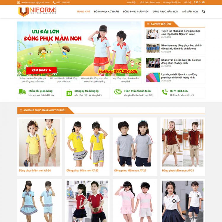 theme wordpress bán quần áo